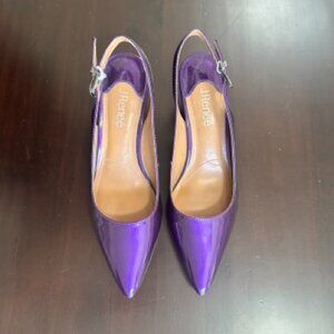 J. Renée "Mayetta" Slingback in Purple 2" Heel Size 9
